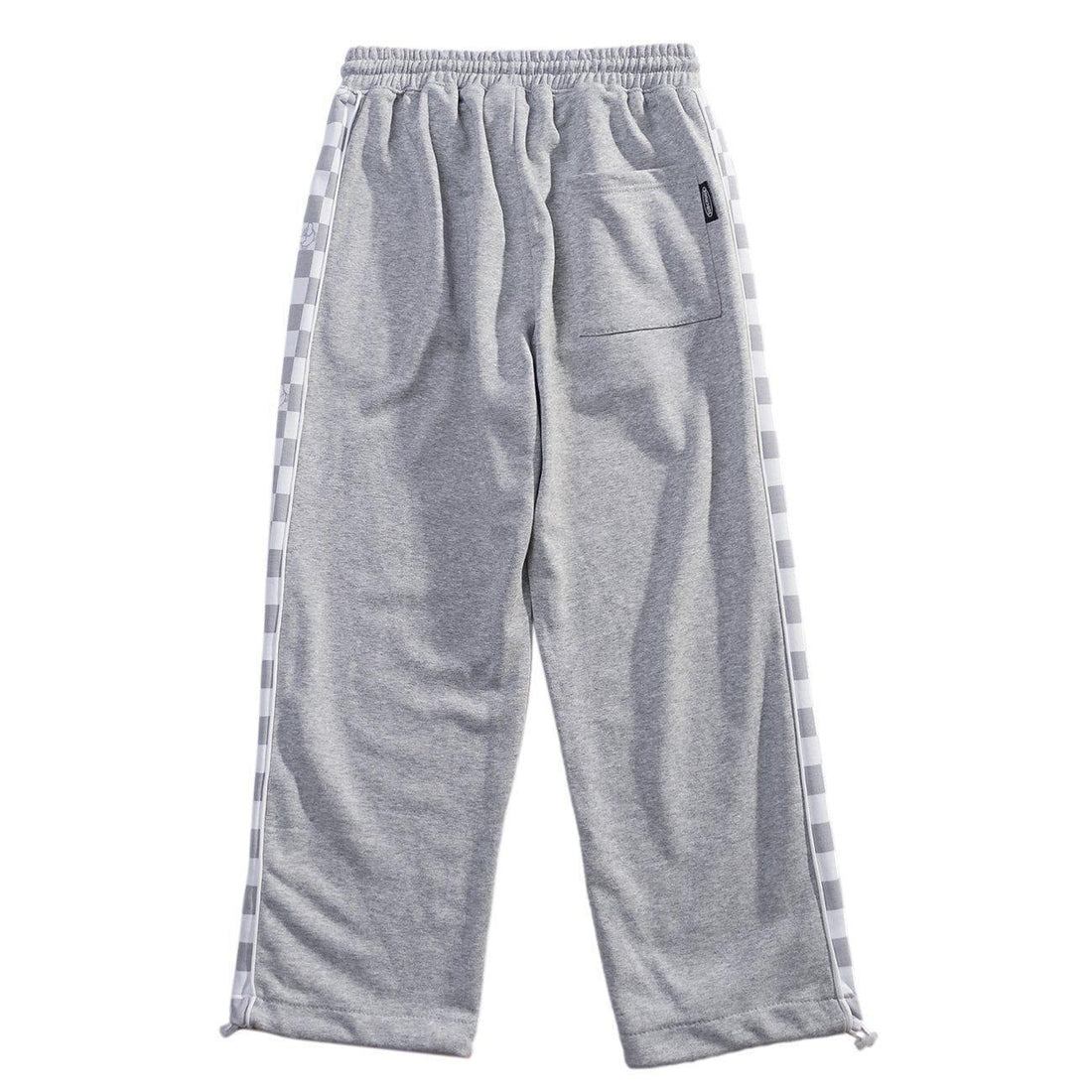 Makersluxe® - Side Plaid Printed Drawstring Sweatpants