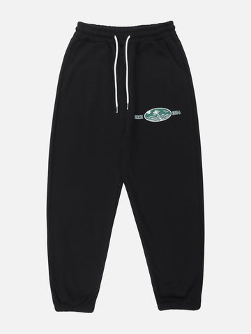 Makersluxe® - Solid Color Beach Print Sweatpants