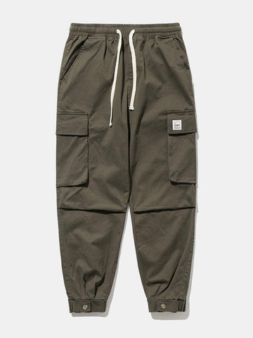 Makersluxe® - Solid Color Casual Cargo Pants