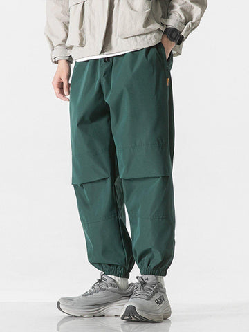 Sneakerland® - Solid Color Drawstring Cargo Pants