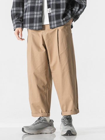 Sneakerland® - Solid Color Twill Cargo Pants