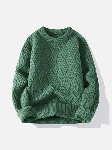 Makersluxe® - Solid Color Weave Cozy Sweater