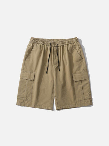 Makersluxe® - Solid Discreet Side Pockets Shorts