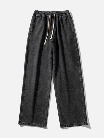 Makersluxe® - Solid Straight-leg Mopping Jeans
