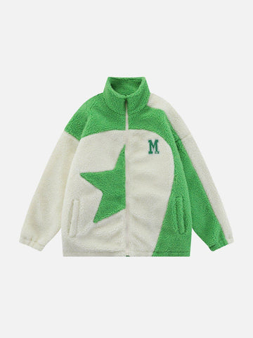 Makersluxe® - Star Coloring Sherpa Coat