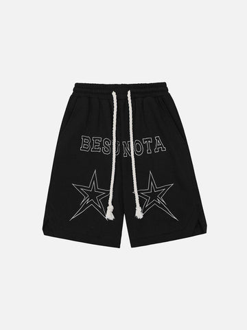 Makersluxe® - Star Letter Print Shorts