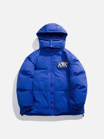 Makersluxe® - Star Letter Print Winter Coat