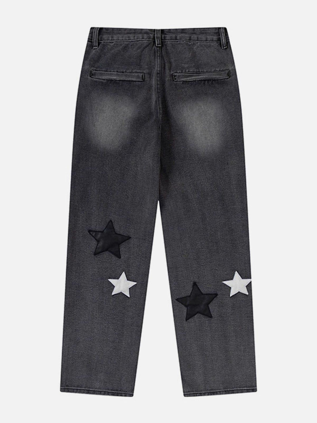 Makersluxe® - Star Patchwork Collision Color Jeans