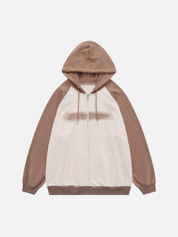 Makersluxe® - Steel Stamp Letters Print Hoodie