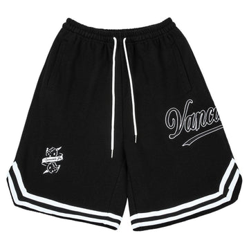 Makersluxe® - Stripe Embroidery Letter Shorts