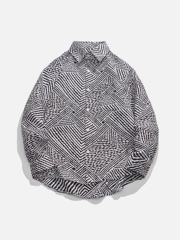 Makersluxe® - Stripe Long-Sleeved Shirt