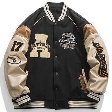 Makersluxe® - Thicken Varsity Jacket Embroidery A