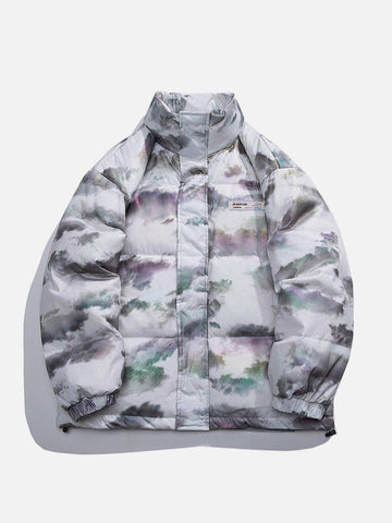 Makersluxe® - Tie Dye Camouflage Winter Coat