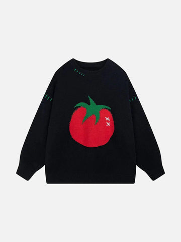 Makersluxe® - Tomato Jacquard Sweater