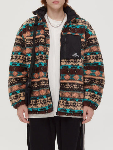 Makersluxe® - Tribal Vintage Pattern Winter Coat