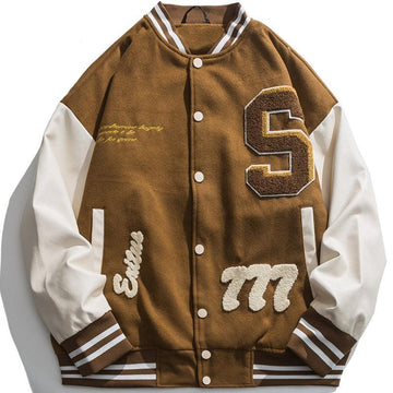 Makersluxe® - Vintage High School Jacket Flocked Heart