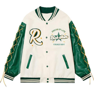 Makersluxe® - Vintage Hip Hop Jacket Drawstring Letter