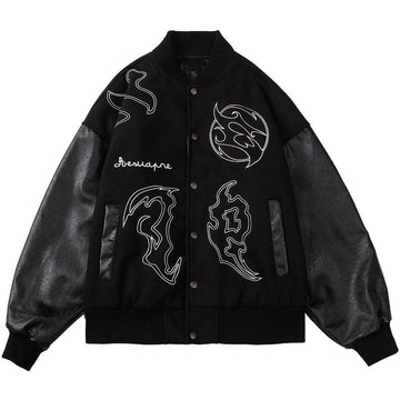 Makersluxe® - Vintage Letterman Jacket Embroidery Graphic