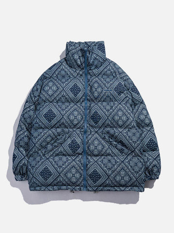 Makersluxe® - Vintage Print Winter Coat