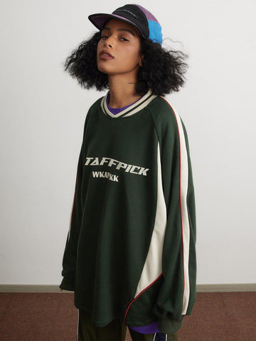 Makersluxe® - Vintage Splicing Sweatshirt