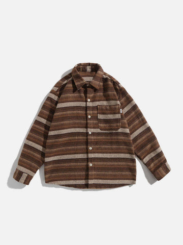 Sneakerland® - Vintage Stripes Shacket