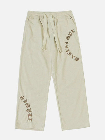 Makersluxe® - Waffle Embroidery Pants