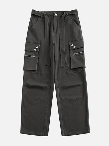 Sneakerland® - Waistband Multi-Pocket Cargo Pants