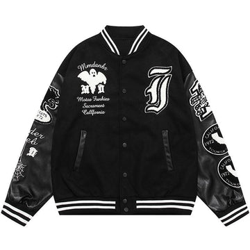 Makersluxe® - Warm Varsity Jacket Flocked Ghost
