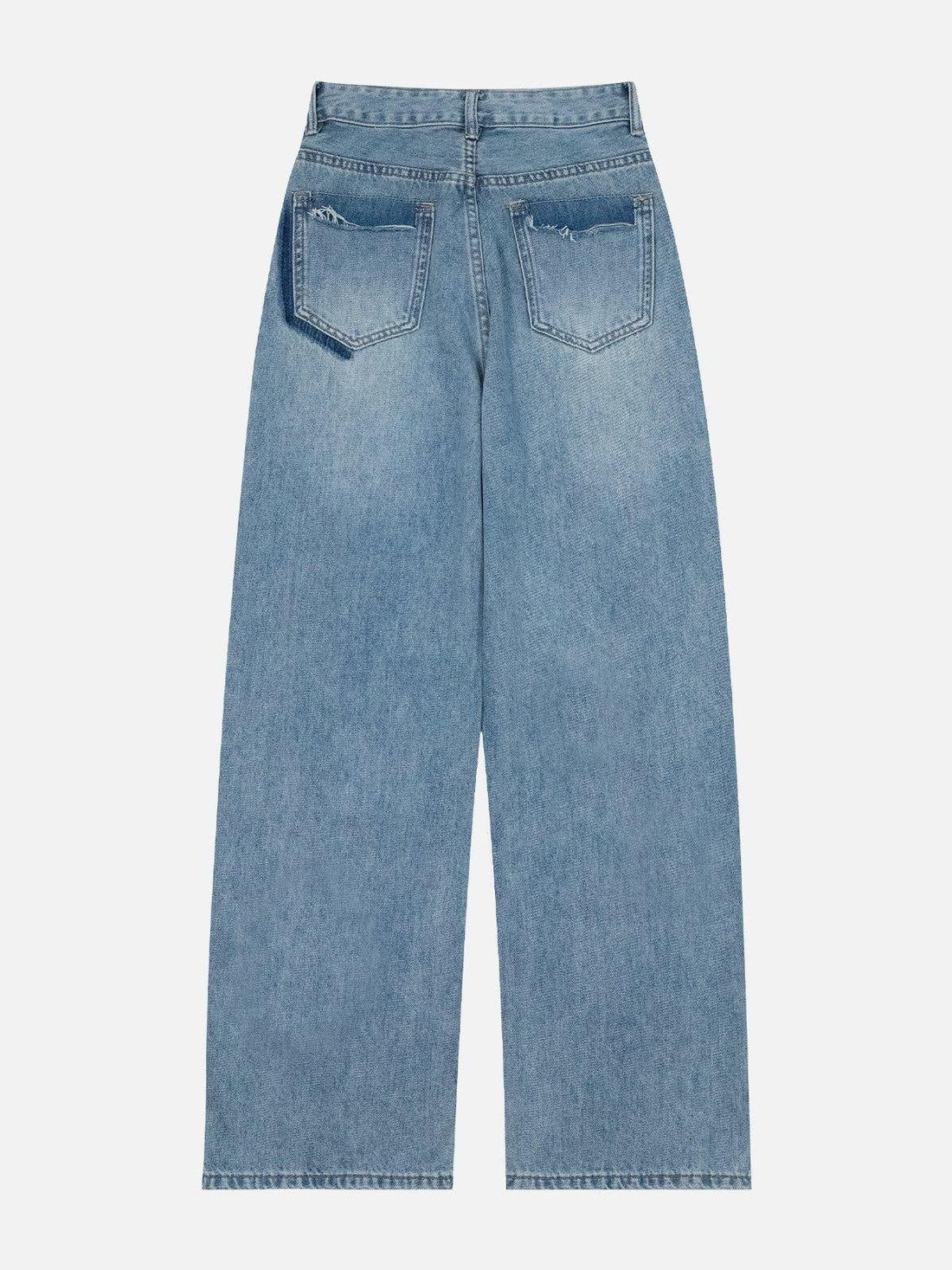 Makersluxe® - Washed Fringe Jeans