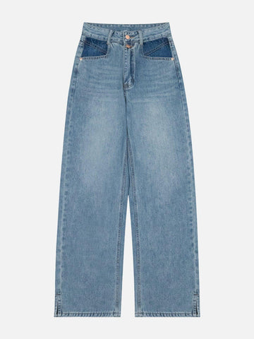 Makersluxe® - Washed Fringe Jeans