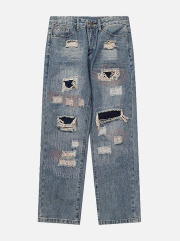 Makersluxe® - Washed Hole Jeans