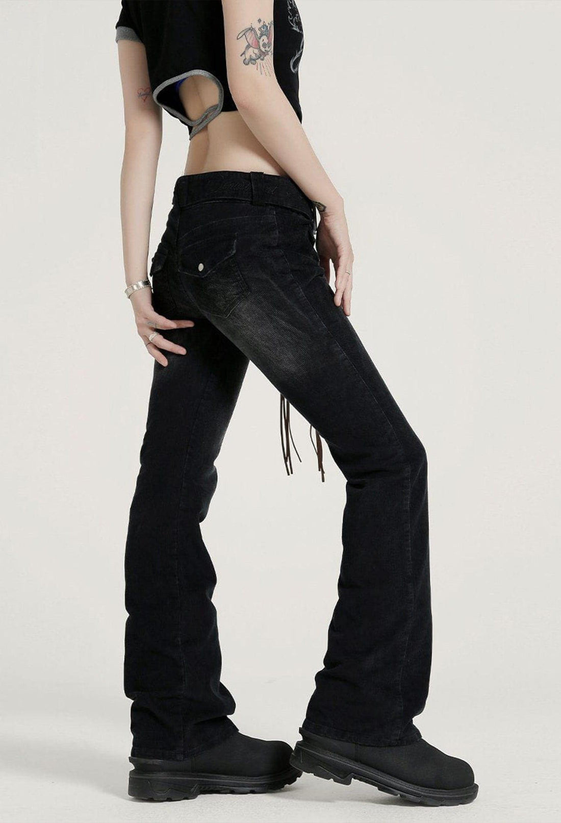Makersluxe® - Washed Old Lace Slim Fit Jeans