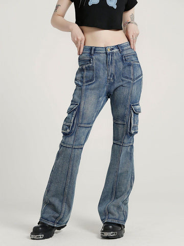 Makersluxe® - Washed Old Slim Fit Jeans