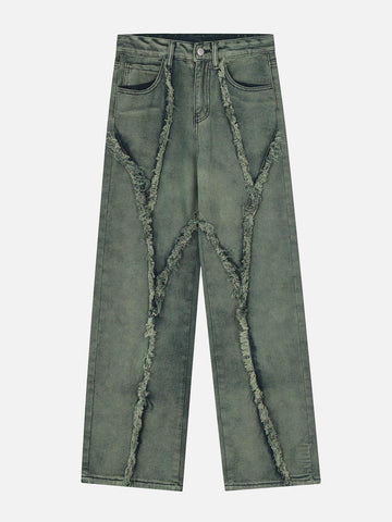 Makersluxe® - Washed Raw Edges Jeans