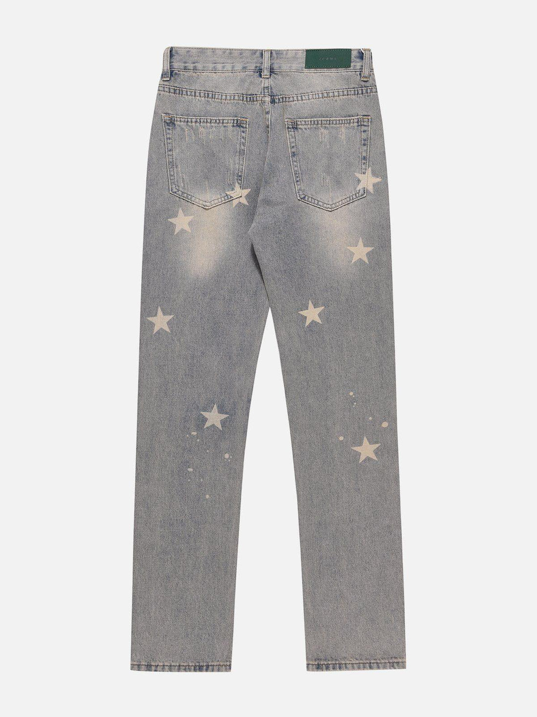 Makersluxe® - Washed Star Print Jeans