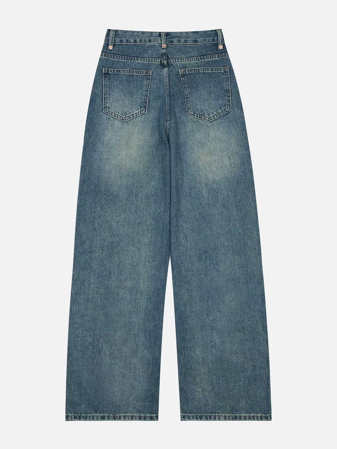 Makersluxe® - Washed Wide Leg Jeans