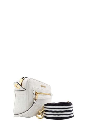 Madras Front Zip Camera Bag Bianco
