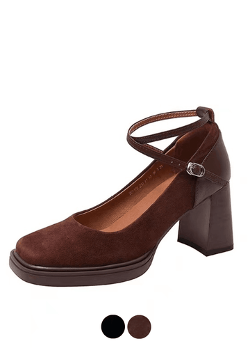 Makersluxe Shoes Alex Women's Ankle Straps Fashion Platform Pumps