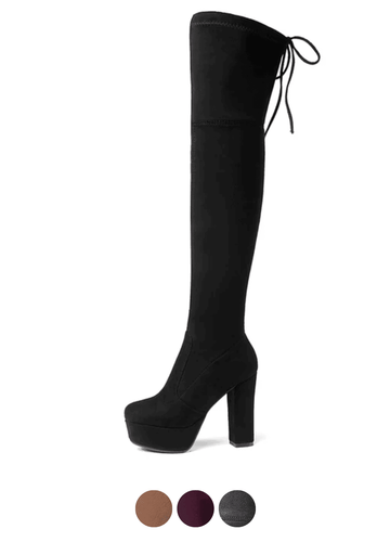 Makersluxe Shoes Fabiana Women's Platform Over the Knee Boots