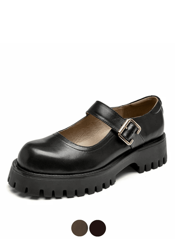 Makersluxe Shoes Rachel Women's Metal Buckle Strap Platform