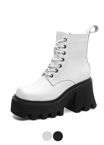 Makersluxe Shoes Leiba Women's Platform Square Toe Boots