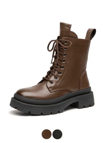 Makersluxe Shoes Lorent Women's Lace Up With Side Zipper Boots