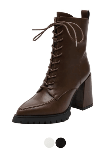 Makersluxe Shoes Genesis Women's Thick High Heels Ankle Boots