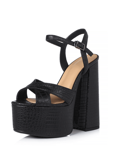 Makersluxe Shoes Shefali Women's Chunky Heel Platform Sandal