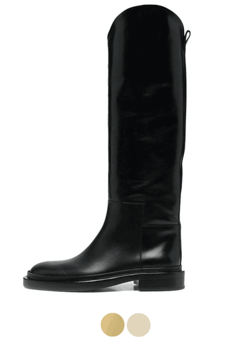 Makersluxe Shoes Fiony Women's Genuine Leather Long Boots