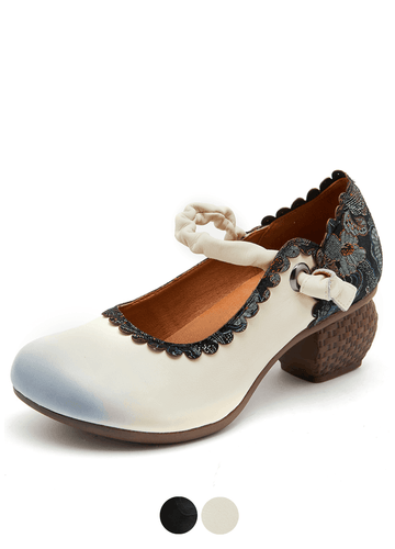 Makersluxe Shoes Lina Women's Spring Flower Pumps Shoes