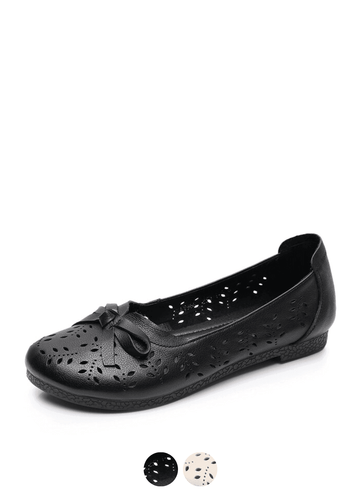 Makersluxe Shoes Alexa Women's Flat Black Shoes