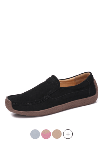 Makersluxe Shoes Hanna Women's Moccasin Black Shoes