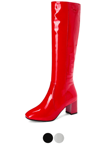 Makersluxe Shoes Nadia Women's Patent Knee High Boots