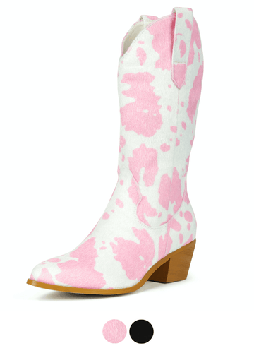 Makersluxe Shoes Darana Women's Slip-On Mid Calf Western Boots